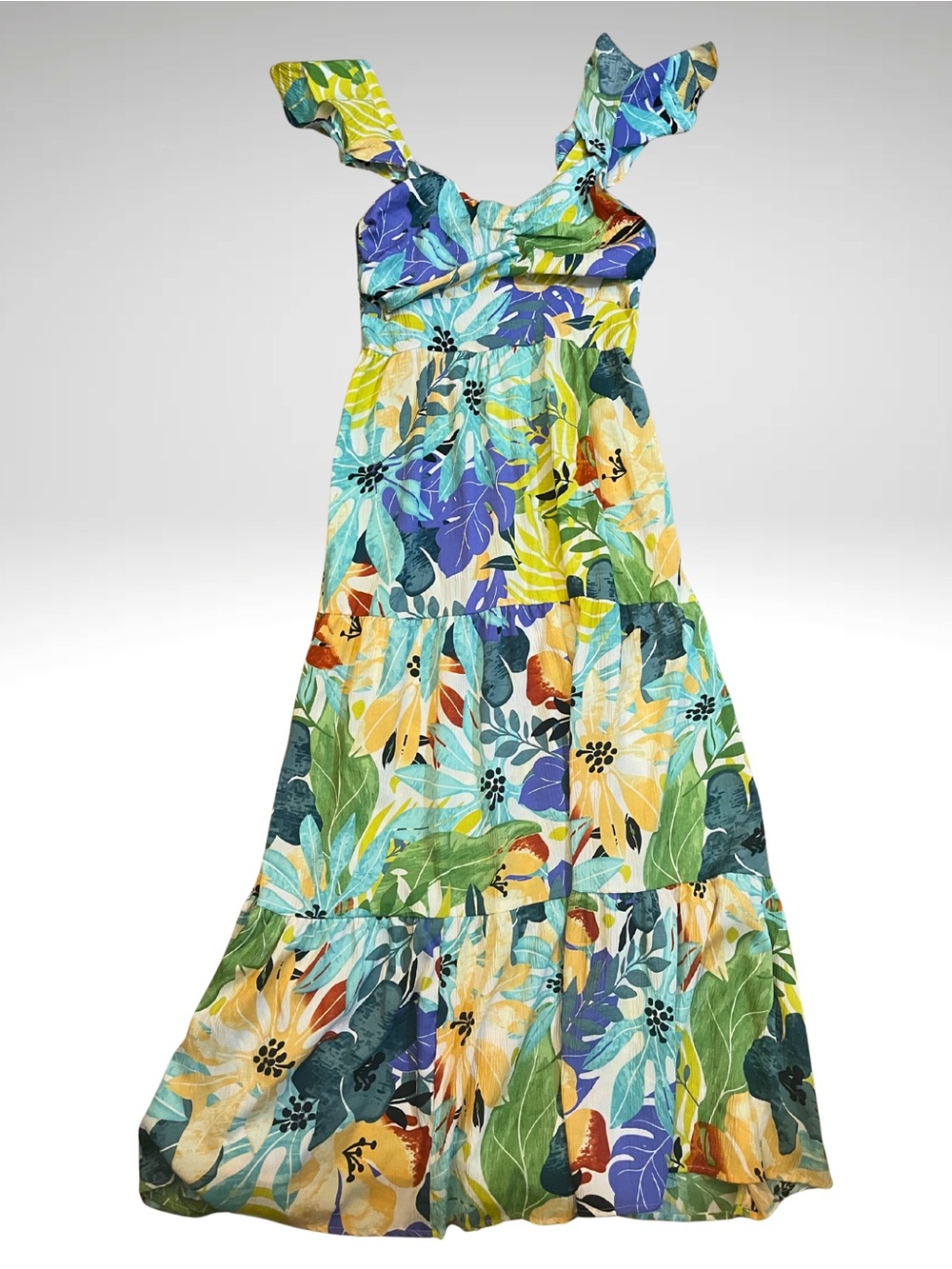 Floral Tiered Maxi Nap Dress - Multicolor